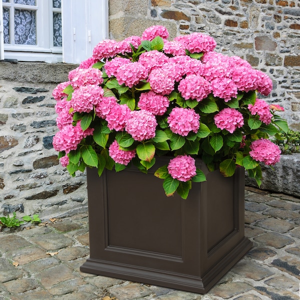 Fairfield 28in Square Planter - Espresso